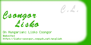 csongor lisko business card